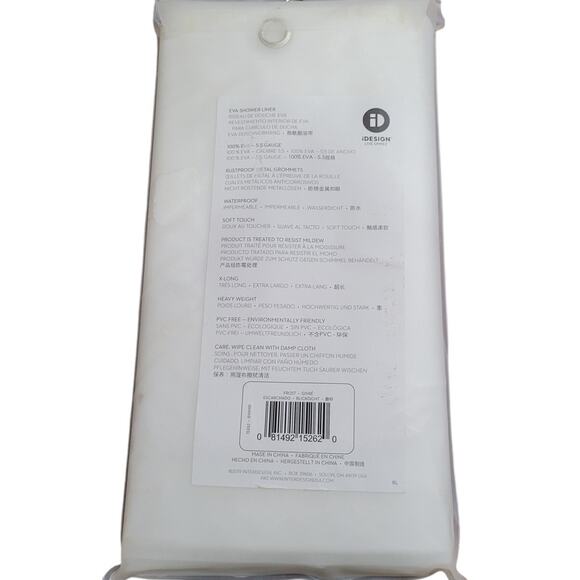 iDesign Waterproof, Metal Grommets Shower Liner (5.5 Gauge), X-Long 72" x 96" - Picture 2 of 5